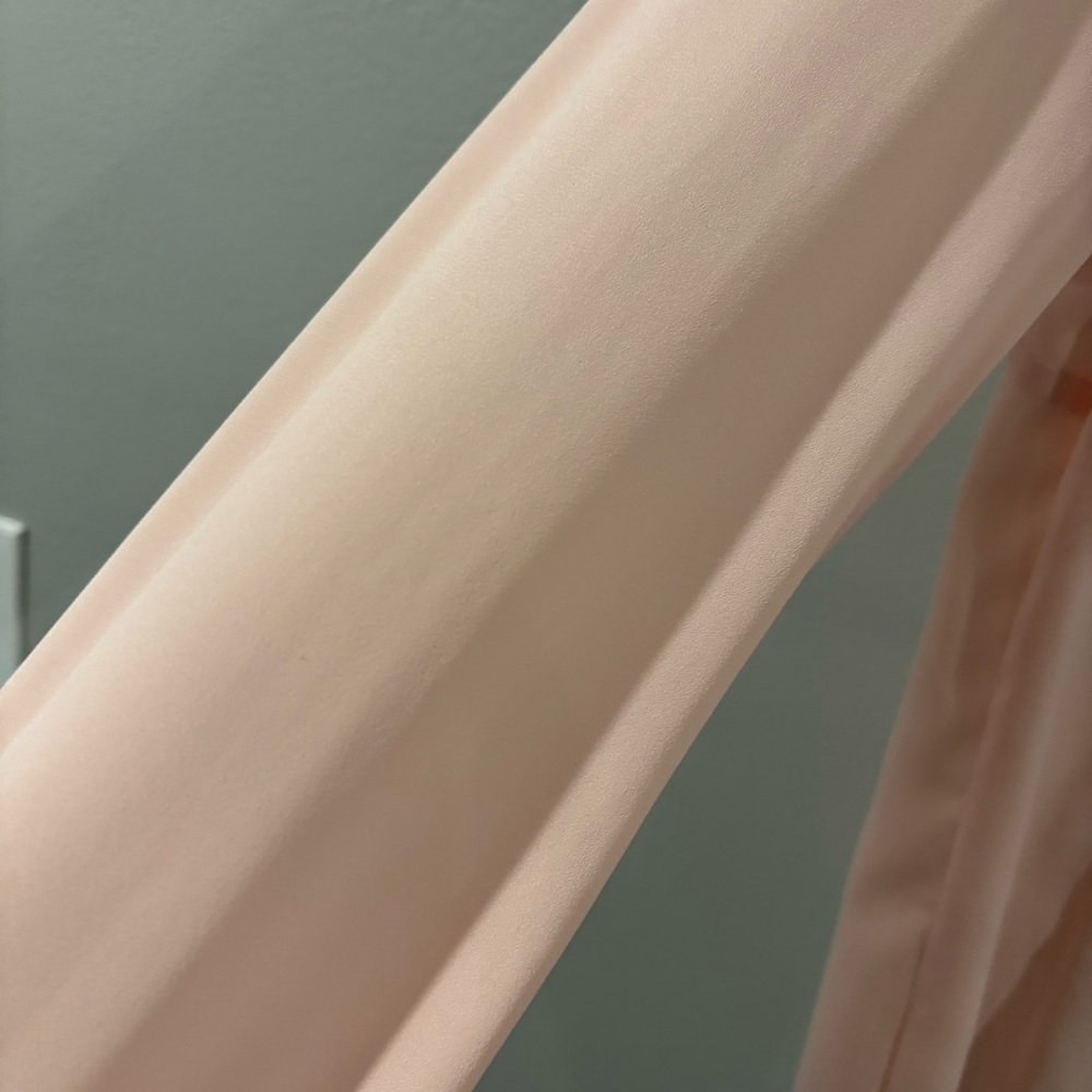 Worthington Light Pink Lace-Up Blouse - Picture 10 of 16